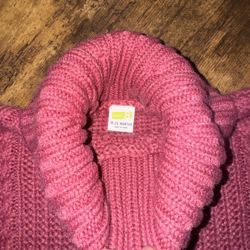 Crazy 8 Fuchsia Cable Knit Sweater - Picture 3 of 3